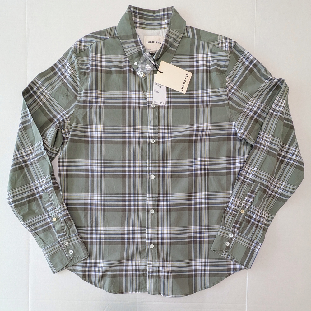 Green Plaid Men's Shirt